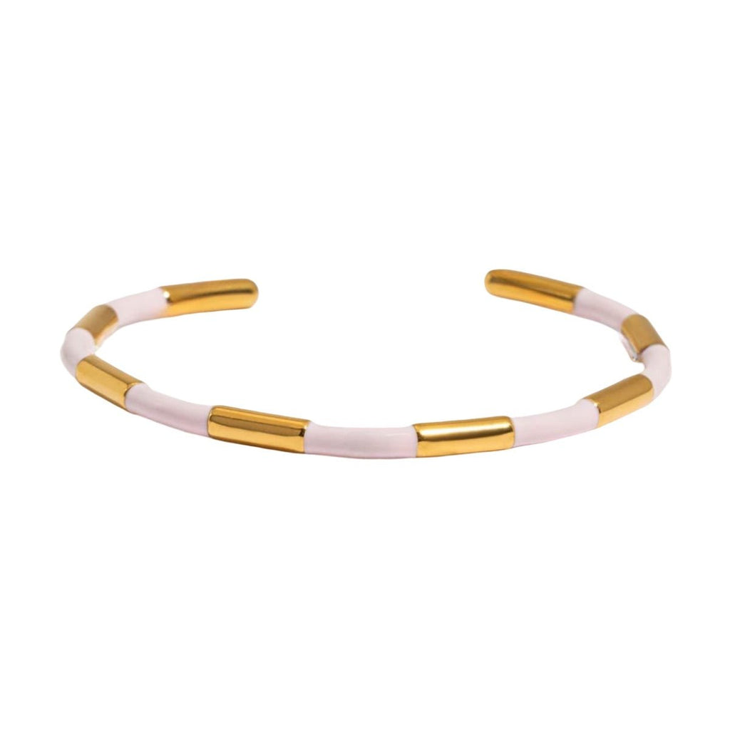 Bracelet jonc, bi - colore alterné, en acier inoxydable, pour femme, modèle Oceara - La Boutique du Bracelet