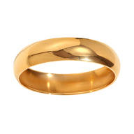 Bracelet jonc en acier inoxydable doré, design lisse et épuré, modèle Phoebe.