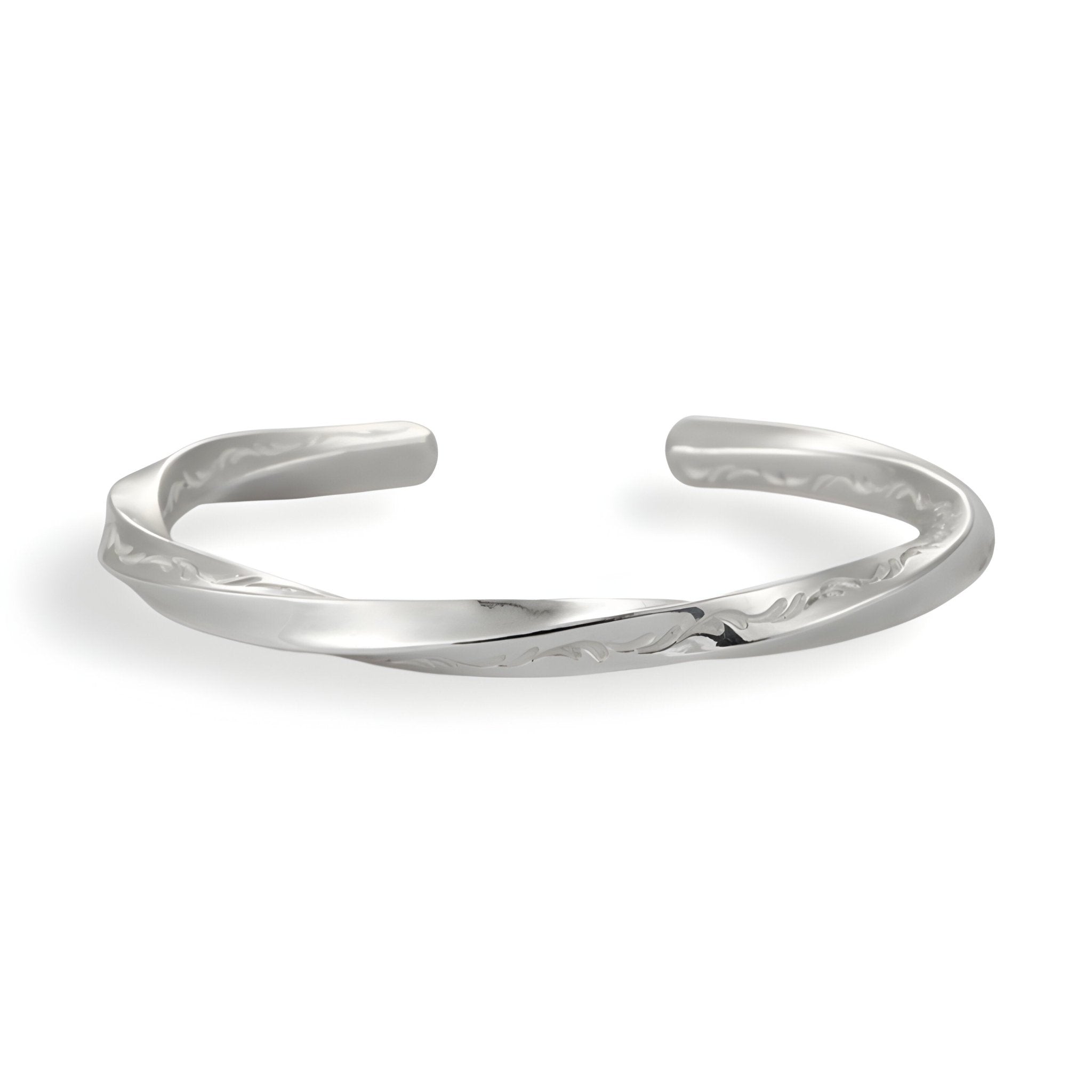 Bracelet jonc en cuivre plaqué argent, look viking, pour homme, modèle Rolf - La Boutique du Bracelet