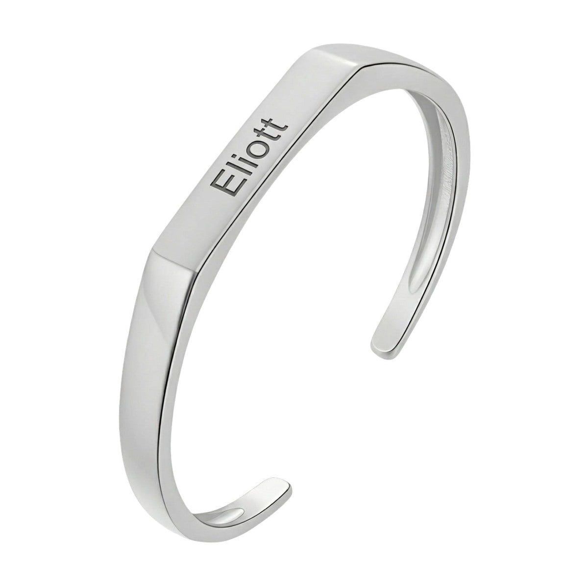 Bracelet jonc en acier inoxydable, look épuré, pour homme, modèle Morin