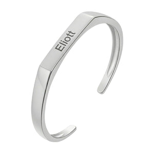 Titanium cuff bracelet, minimalist look, for men, Morin model