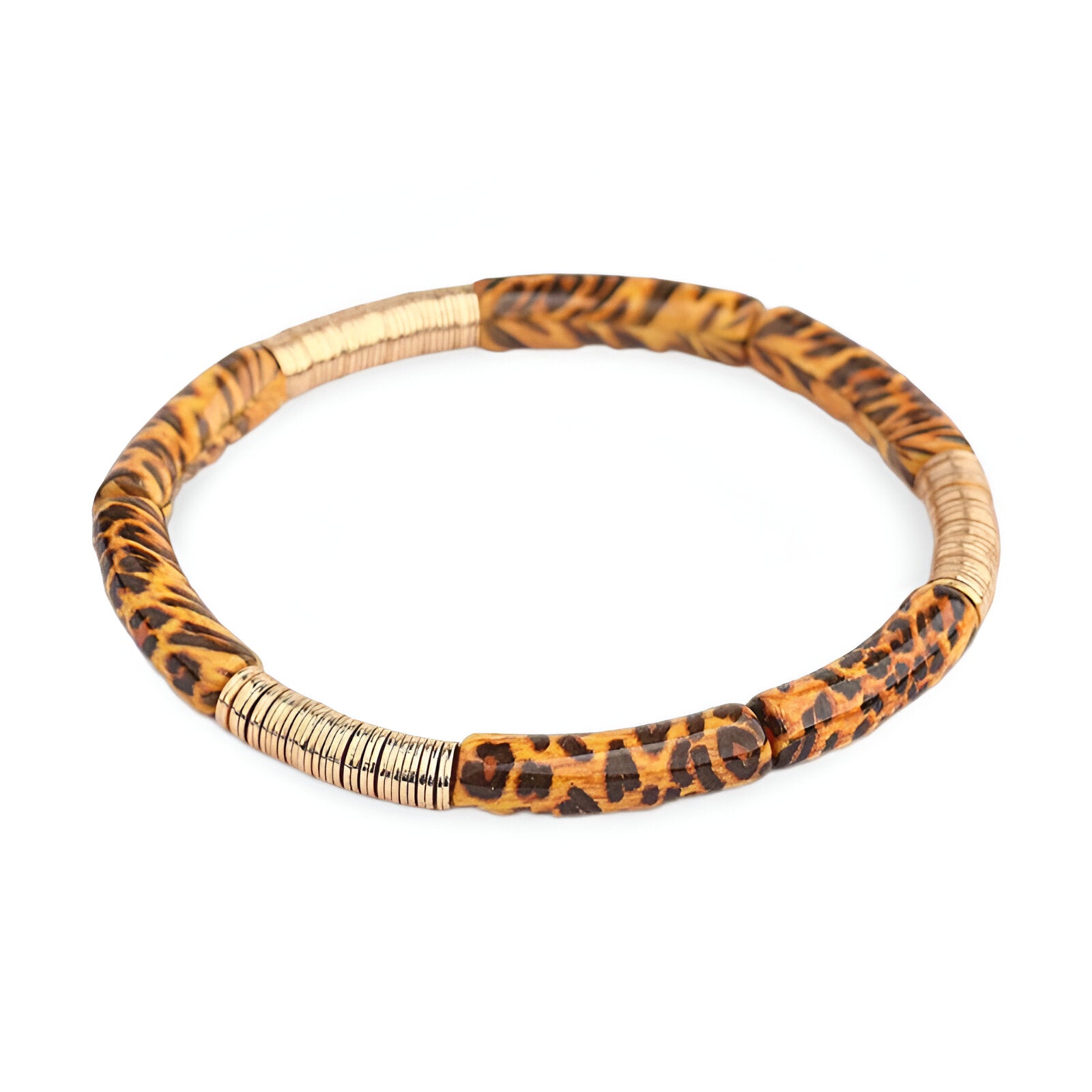 Bracelet jonc léopard, en acrylique, pour femme, modèle Yera - La Boutique du Bracelet