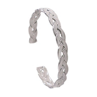 Bracelet jonc ouvert, nœud celtique, en acier inoxydable, pour femme, modèle Calya - La Boutique du Bracelet