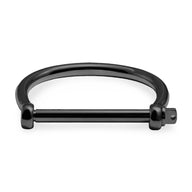 Bracelet jonc en titane noir style crochet d'ancrage minimaliste modèle Santi.