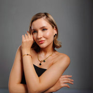 Bracelet jonc trèfle à 4 feuilles scintillant, en acier inoxydable, ajustable, pour femme, modèle Luckia - La Boutique du Bracelet