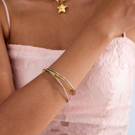 Bracelet jonc, triple cercle, en titane, pour femme, modèle Mérana - La Boutique du Bracelet