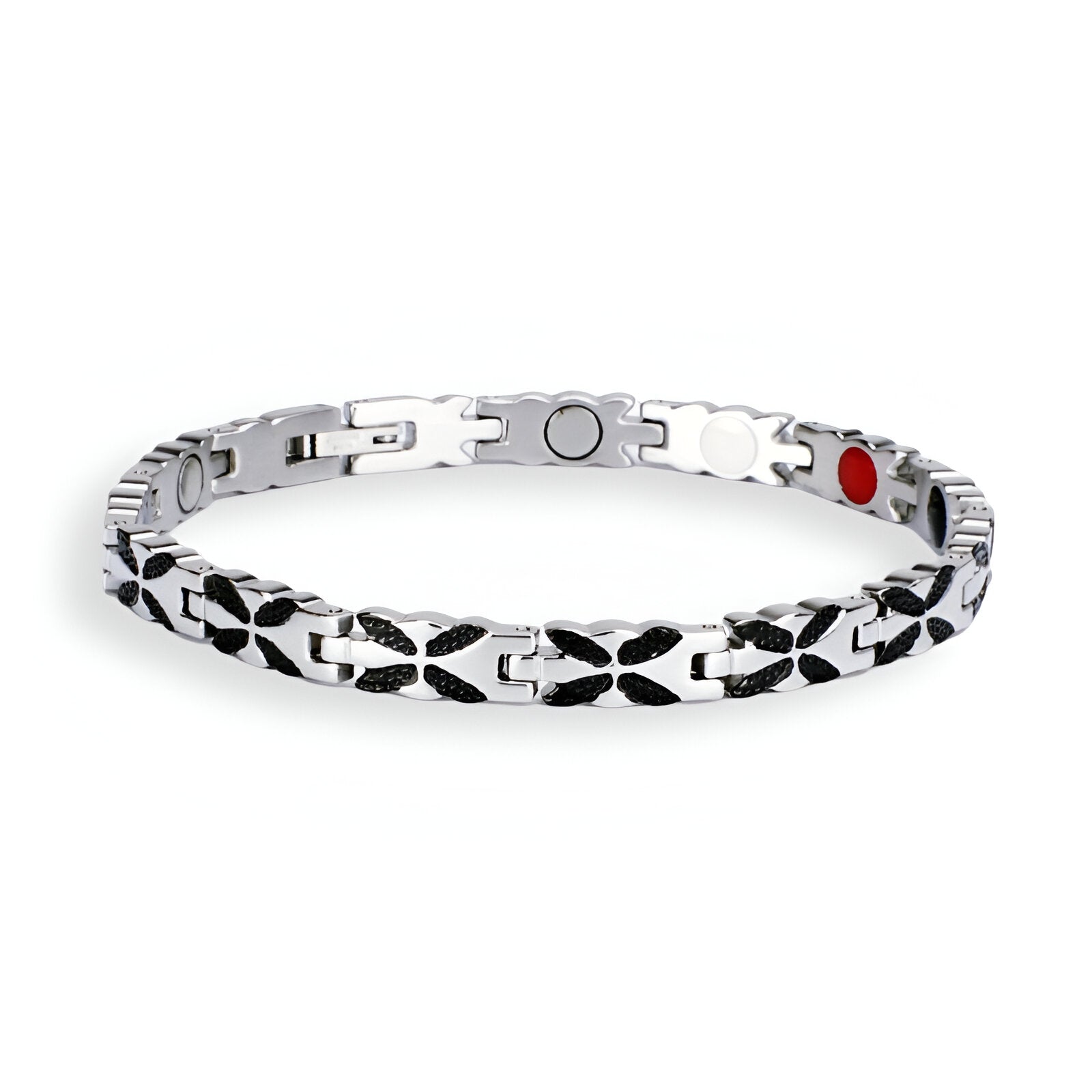 Bracelet magnétique à ion négatifs, en titane, pour femme, modèle Aslaug - La Boutique du Bracelet