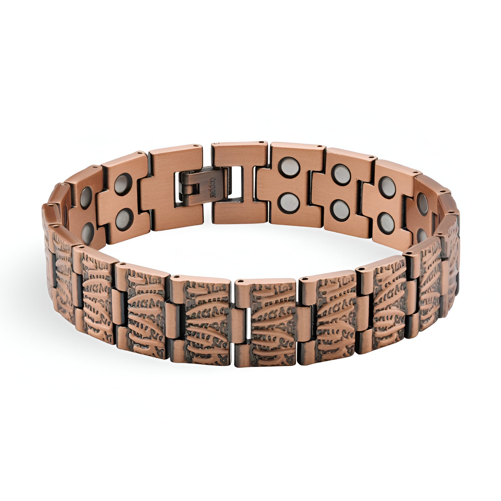 Bracelet magnétique aux motifs antiques, en cuivre, pour homme, modèle Asmund - La Boutique du Bracelet