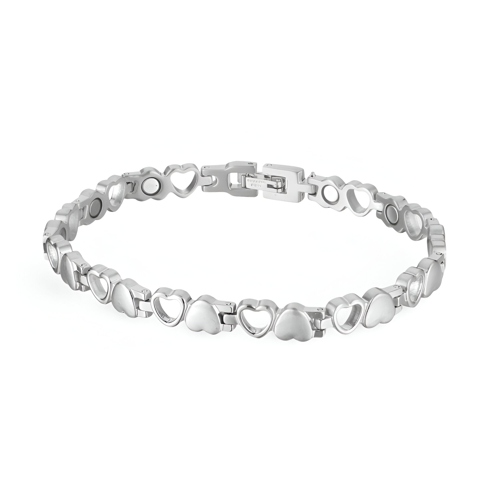 Bracelet magnétique cœur, en titane, pour femme, modèle Hertha - La Boutique du Bracelet