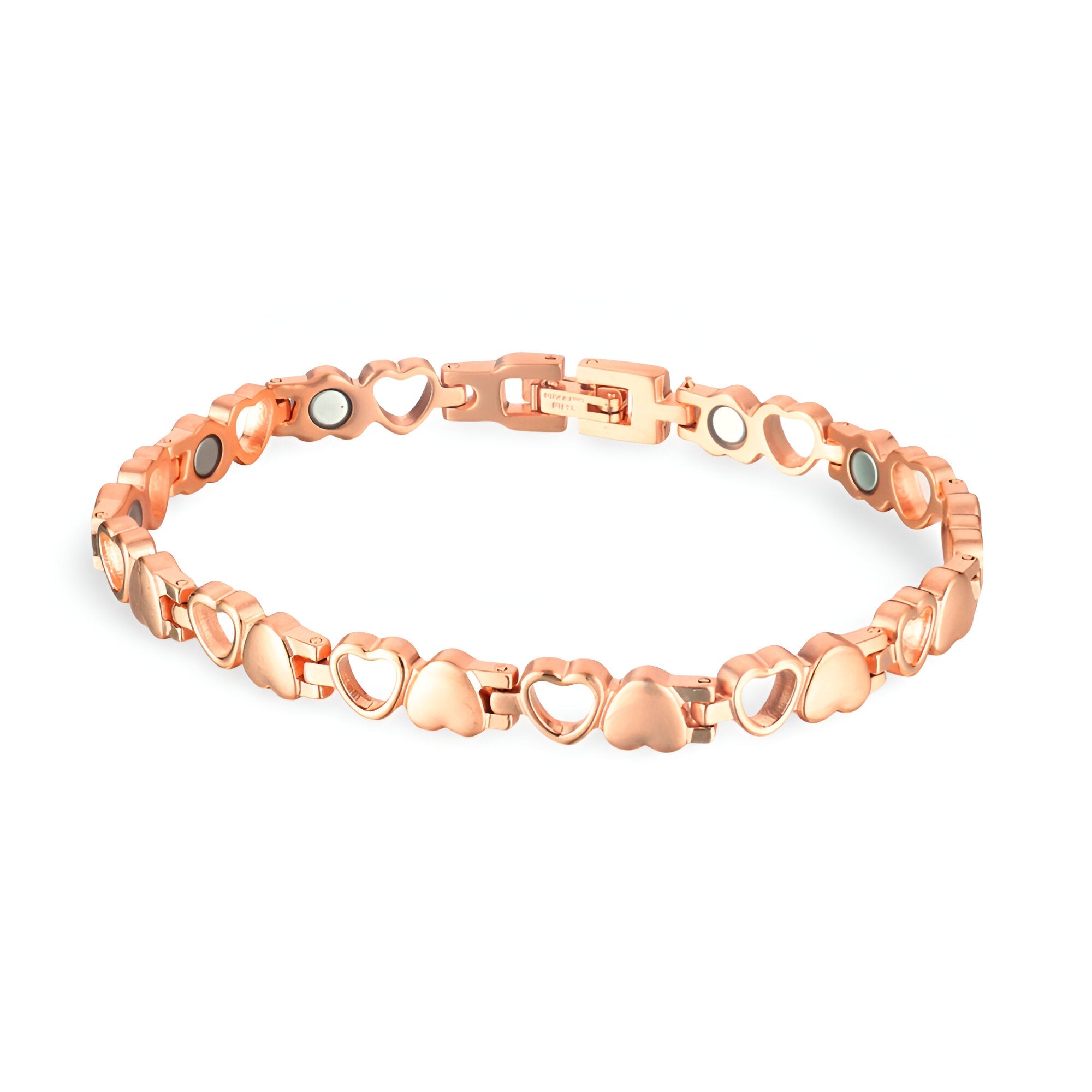 Bracelet magnétique cœur, en titane, pour femme, modèle Hertha - La Boutique du Bracelet