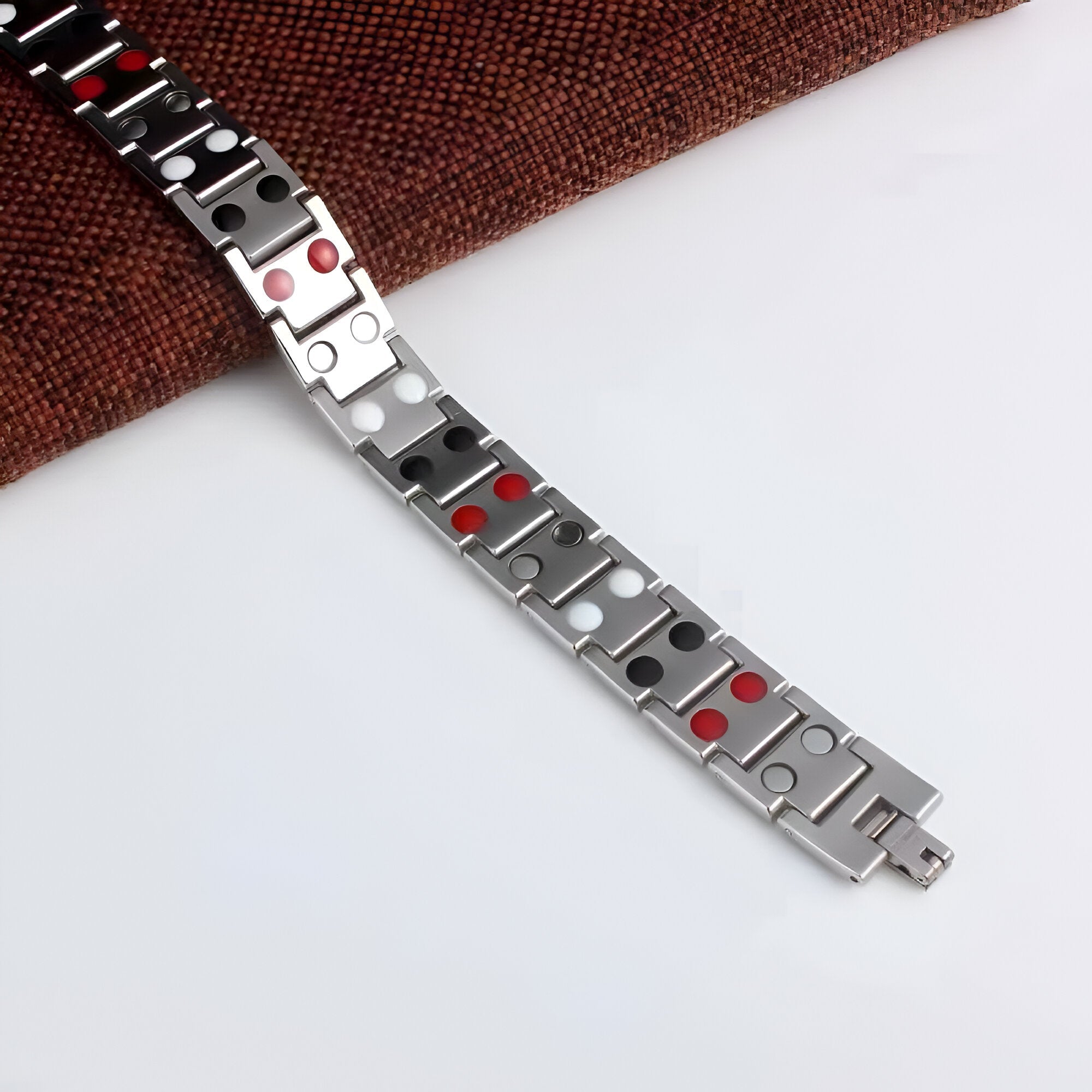 Bracelet magnétique, en acier inoxydable, pour homme, modèle Egil - La Boutique du Bracelet