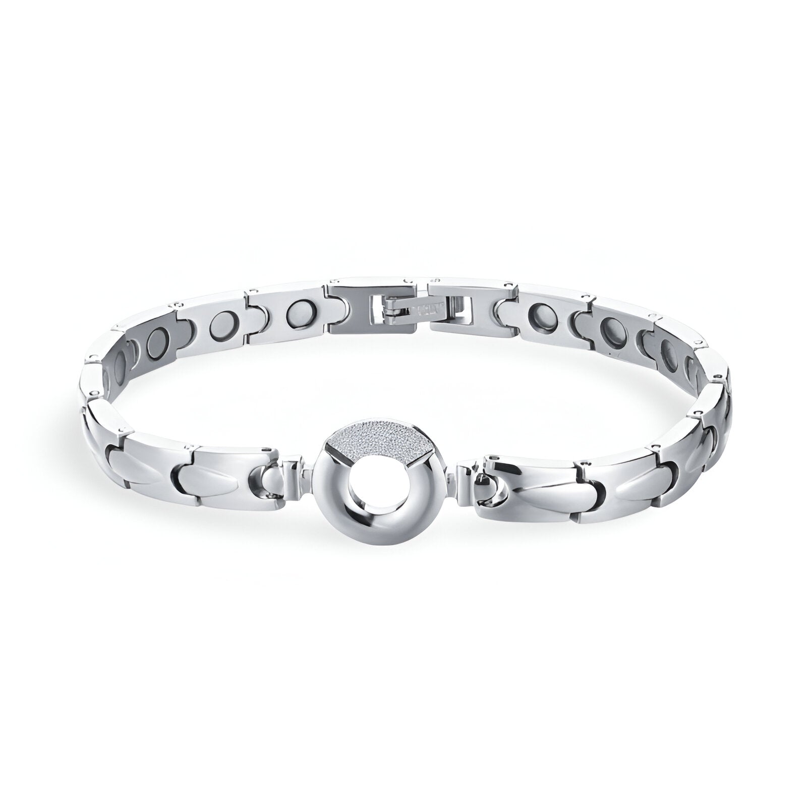 Bracelet magnétique, en titane, pour femme, modèle Solveig - La Boutique du Bracelet