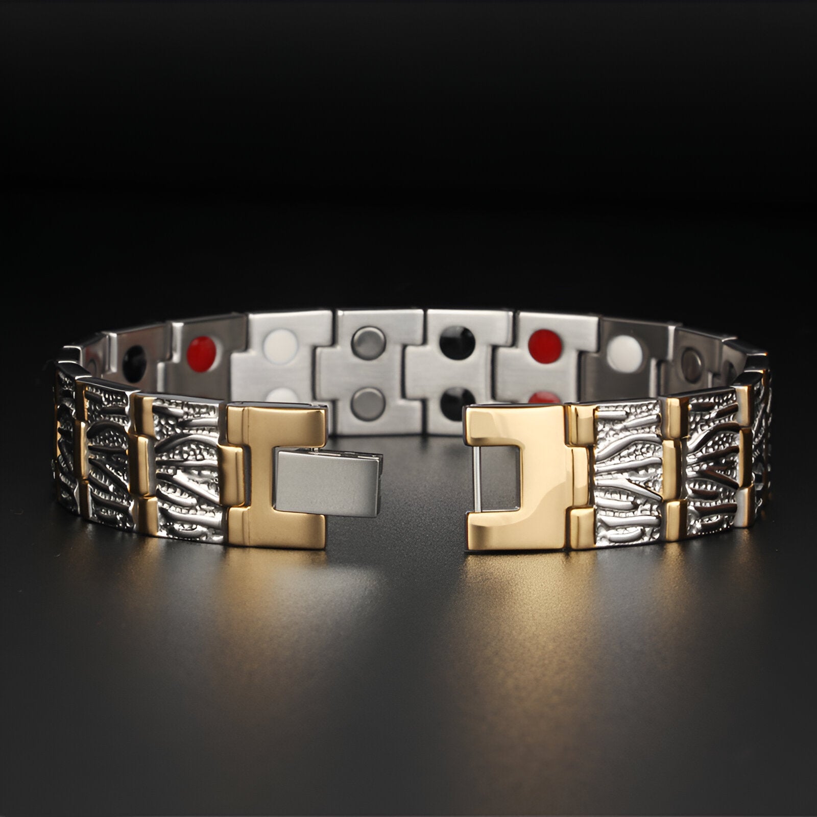 Bracelet magnétique, en titane, pour homme, modèle Dag - La Boutique du Bracelet