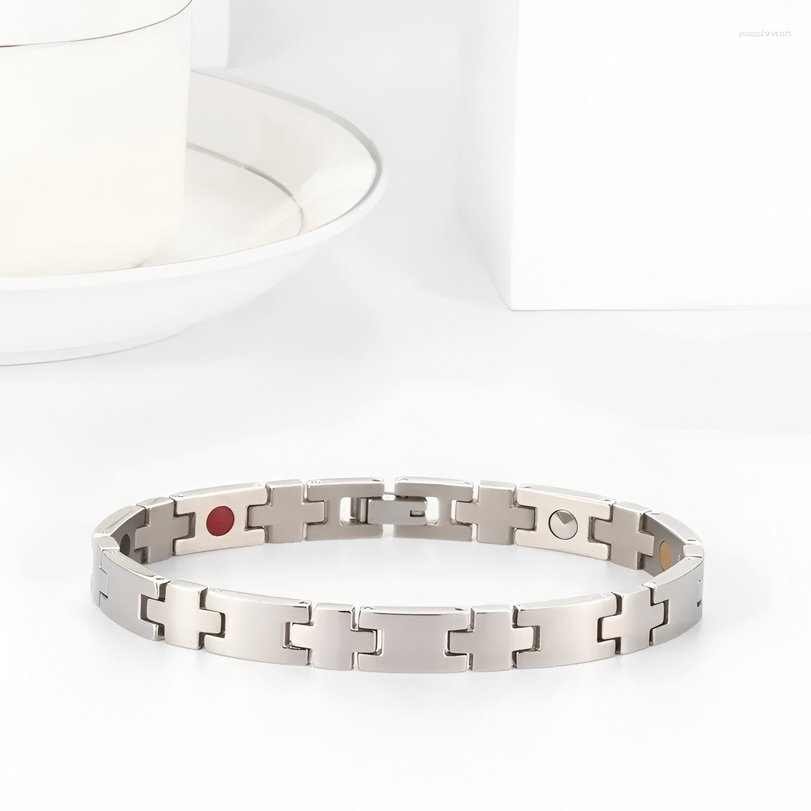 Bracelet magnétique, en titane, pour homme, modèle Frey - La Boutique du Bracelet