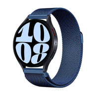 Bracelet magnétique maille milanaise bleu foncé en acier inoxydable pour Huawei Watch.