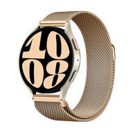 Bracelet magnétique maille milanaise doré pour Huawei Watch, style élégant ajustable.