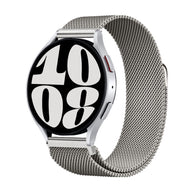 Bracelet magnétique milanais en acier inoxydable argenté pour montre Huawei, taille 44-46 mm.