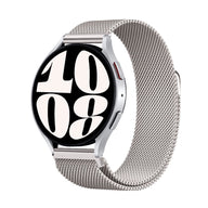 Bracelet magnétique milanais en acier inoxydable argenté pour montre Huawei, fermoir aimanté fin.