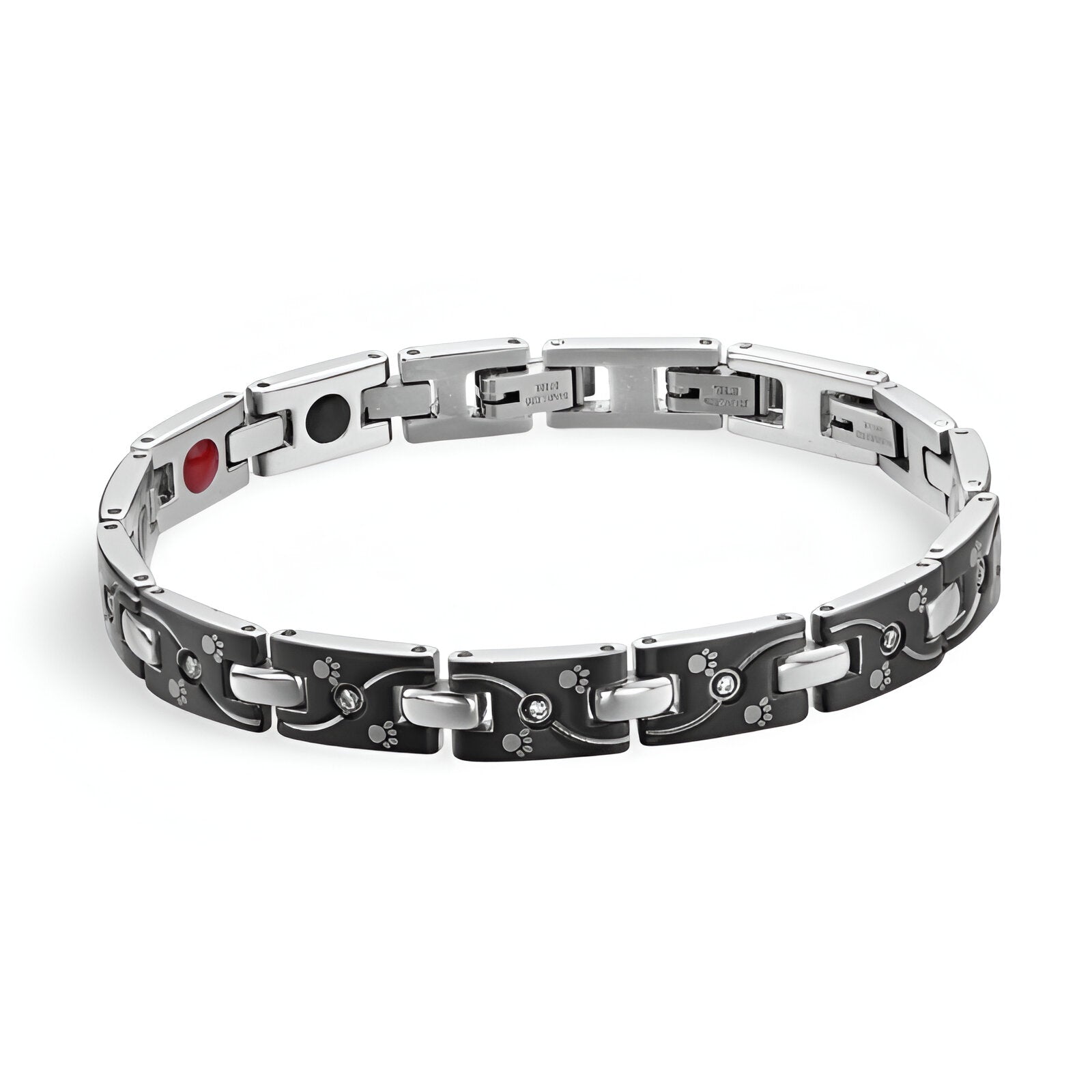 Bracelet magnétique, pattes d'animal, en titane, pour homme, modèle Gerd - La Boutique du Bracelet