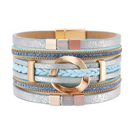 Bracelet manchette, anneau central raffiné, pour femme, modèle Léra - La Boutique du Bracelet