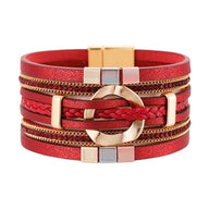Bracelet manchette, anneau central raffiné, pour femme, modèle Léra - La Boutique du Bracelet