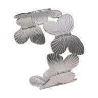 Bracelet manchette doré, papillon design élégant, en acier inoxydable, modèle Velya - La Boutique du Bracelet