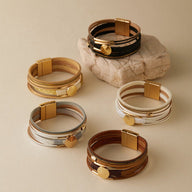 Bracelet manchette multi - rangs, complète toutes les tenues, modèle Malina - La Boutique du Bracelet