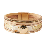 Bracelet manchette multi - rangs, complète toutes les tenues, modèle Malina - La Boutique du Bracelet