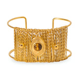 Bracelet manchette, ornée d'une pierre, pour femme, modèle Wéna - La Boutique du Bracelet