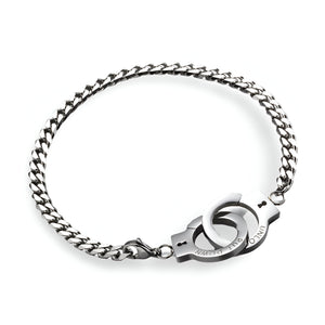 Bracelet menottes, en acier inoxydable, mixte, modèle Steph - La Boutique du Bracelet