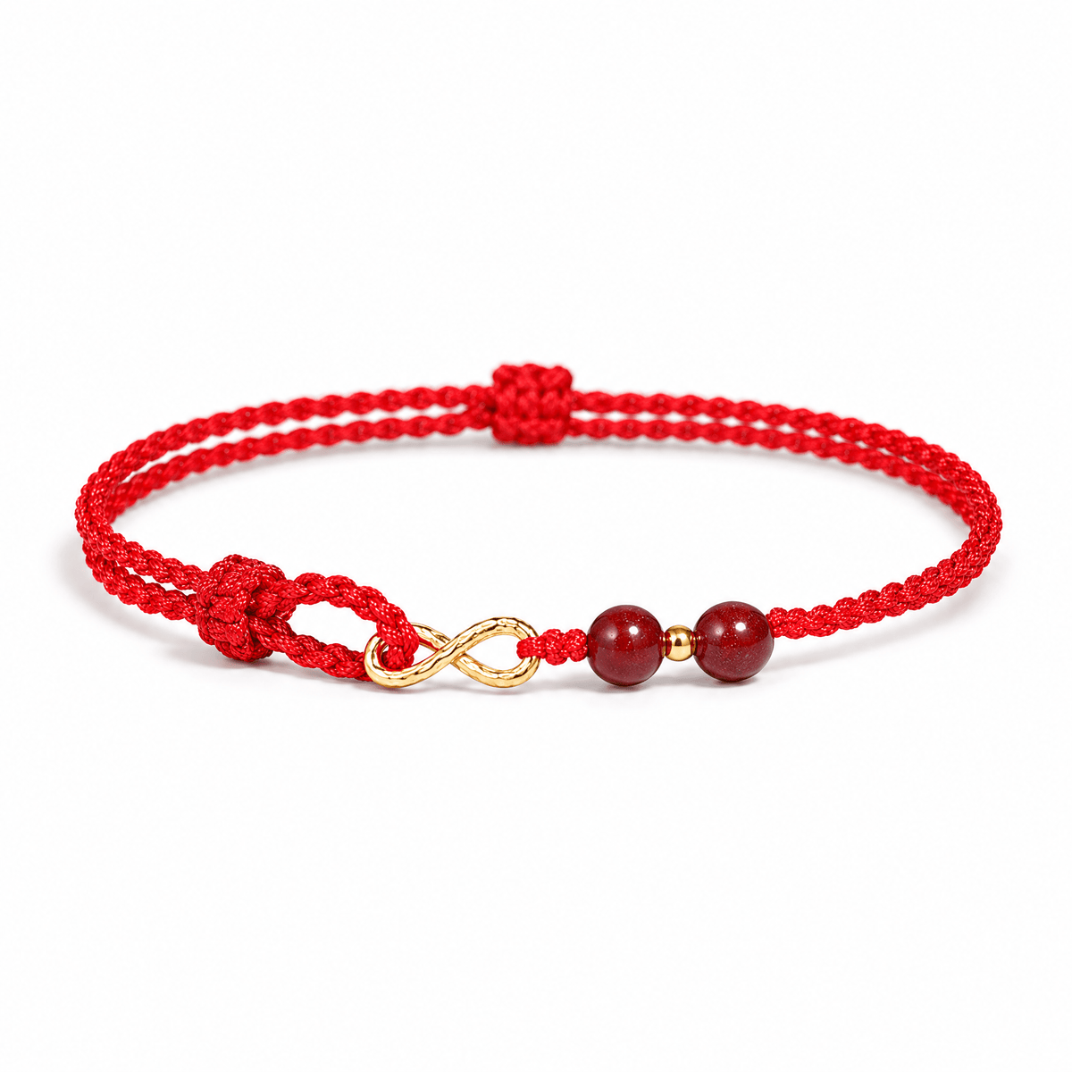Bracelet Aliane Rouge – packshot studio frontal sur fond blanc