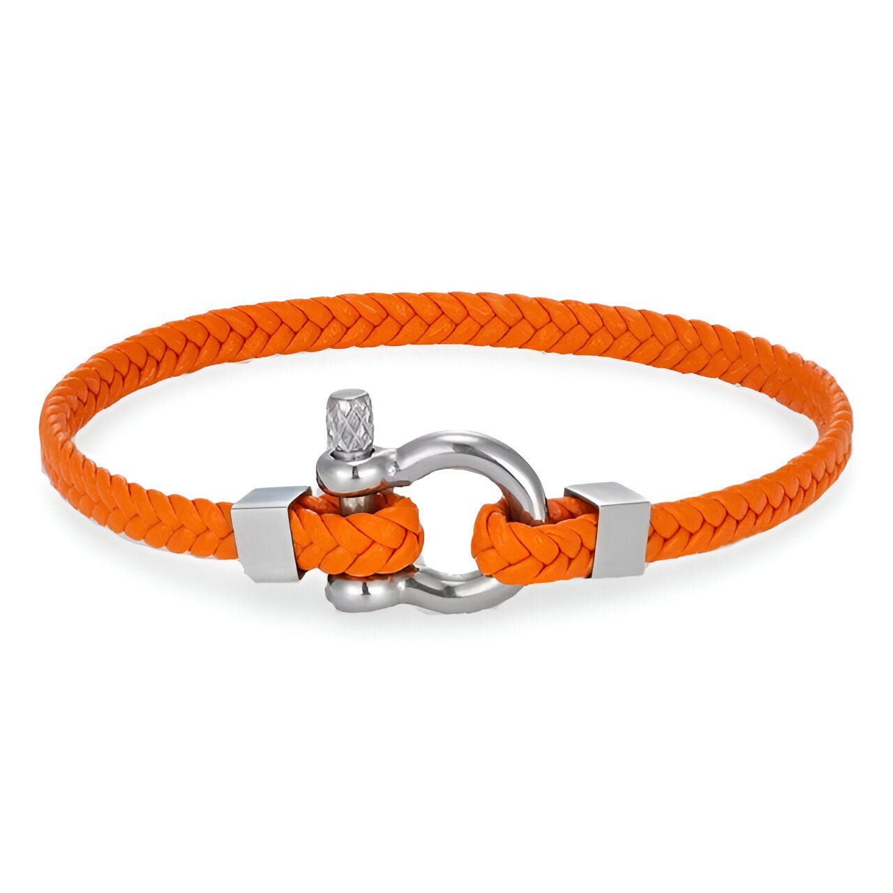 Bracelet mousqueton, en cuir et acier inoxydable, pour homme, modèle Eryan - La Boutique du Bracelet