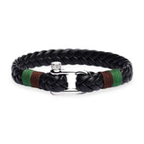 Bracelet mousqueton, en cuir et acier inoxydable, pour homme, modèle Joaquin - La Boutique du Bracelet