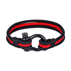 Bracelet mousqueton, en nylon et acier inoxydable, triple cordon, modèle Azin - La Boutique du Bracelet
