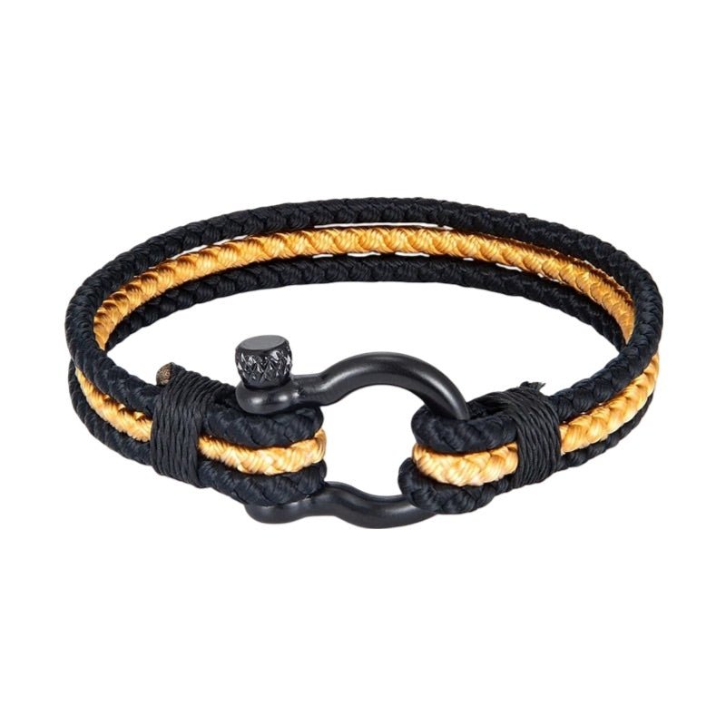 Bracelet mousqueton, en nylon et acier inoxydable, triple cordon, modèle Azin - La Boutique du Bracelet