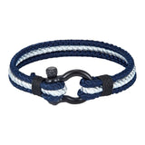 Bracelet mousqueton, en nylon et acier inoxydable, triple cordon, modèle Azin - La Boutique du Bracelet