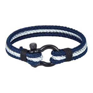 Bracelet mousqueton, en nylon et acier inoxydable, triple cordon, modèle Azin - La Boutique du Bracelet