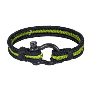 Bracelet mousqueton, en nylon et acier inoxydable, triple cordon, modèle Azin - La Boutique du Bracelet