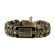 Bracelet mousqueton en paracorde, bracelet de survie pour randonnée et aventure, drapeau américain, modèle Wigum - La Boutique du Bracelet