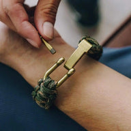 Bracelet mousqueton en paracorde, bracelet de survie pour randonnée et aventure, drapeau américain, modèle Wigum - La Boutique du Bracelet