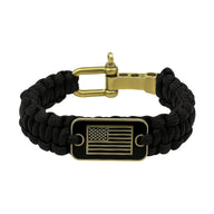 Bracelet mousqueton en paracorde, bracelet de survie pour randonnée et aventure, drapeau américain, modèle Wigum - La Boutique du Bracelet