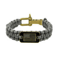 Bracelet mousqueton en paracorde, bracelet de survie pour randonnée et aventure, drapeau américain, modèle Wigum - La Boutique du Bracelet