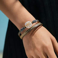 Bracelet multi - rangs, à grande perle façonnée, pour femme, modèle Tamaya - La Boutique du Bracelet