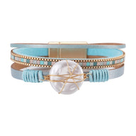 Bracelet multi - rangs, à grande perle façonnée, pour femme, modèle Tamaya - La Boutique du Bracelet