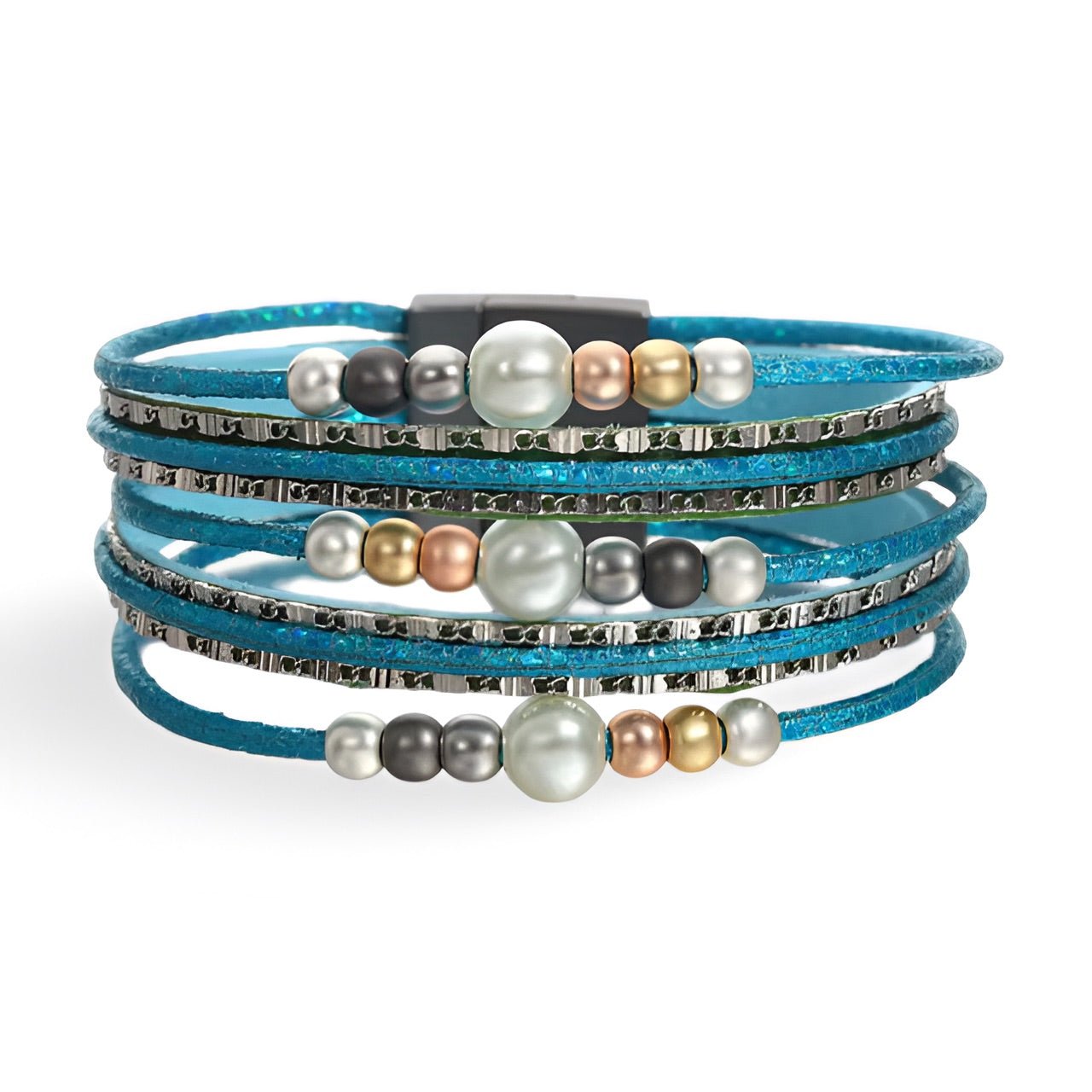 Bracelet multi - rangs, à multiples breloques, pour femme, modèle Miga - La Boutique du Bracelet