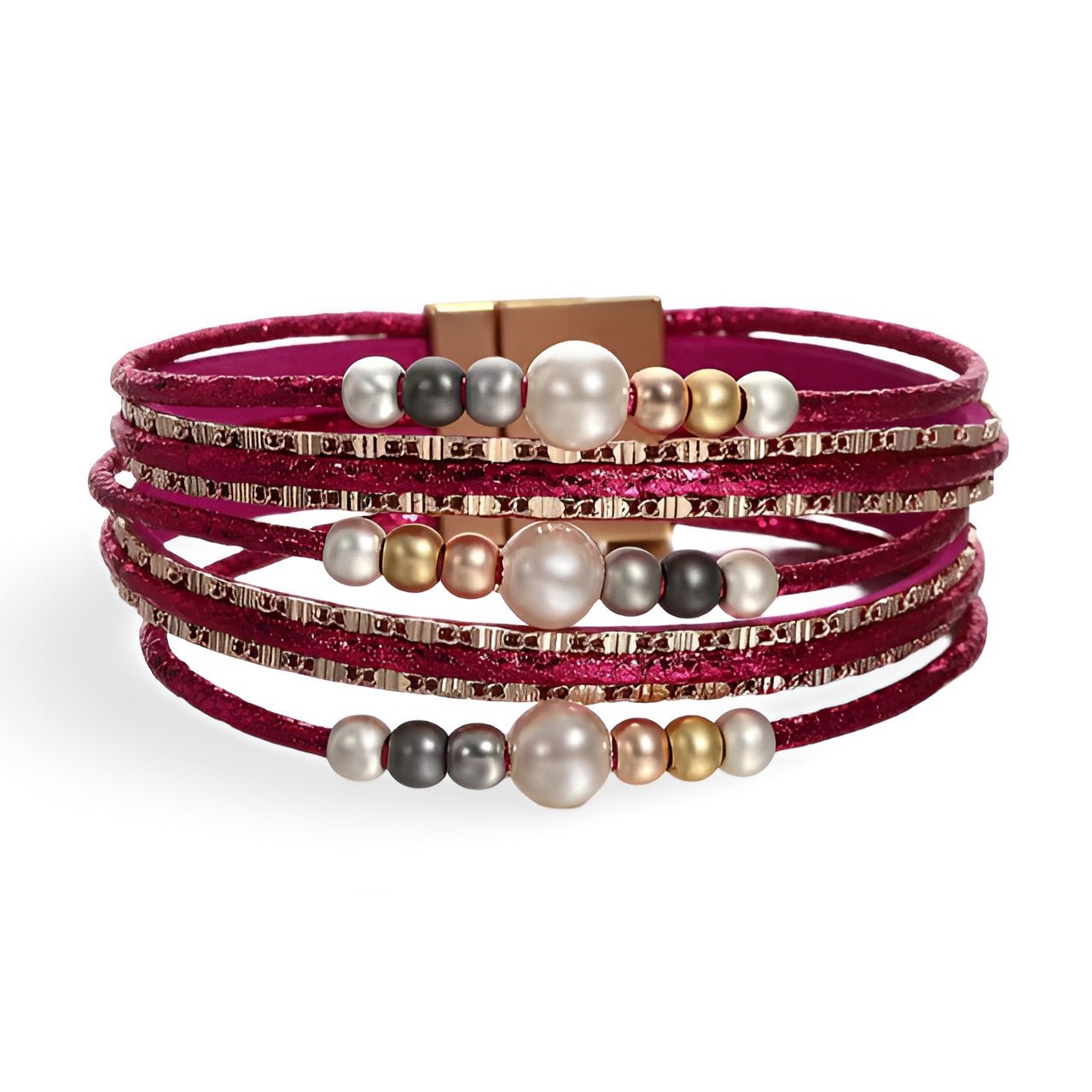 Bracelet multi - rangs, à multiples breloques, pour femme, modèle Miga - La Boutique du Bracelet