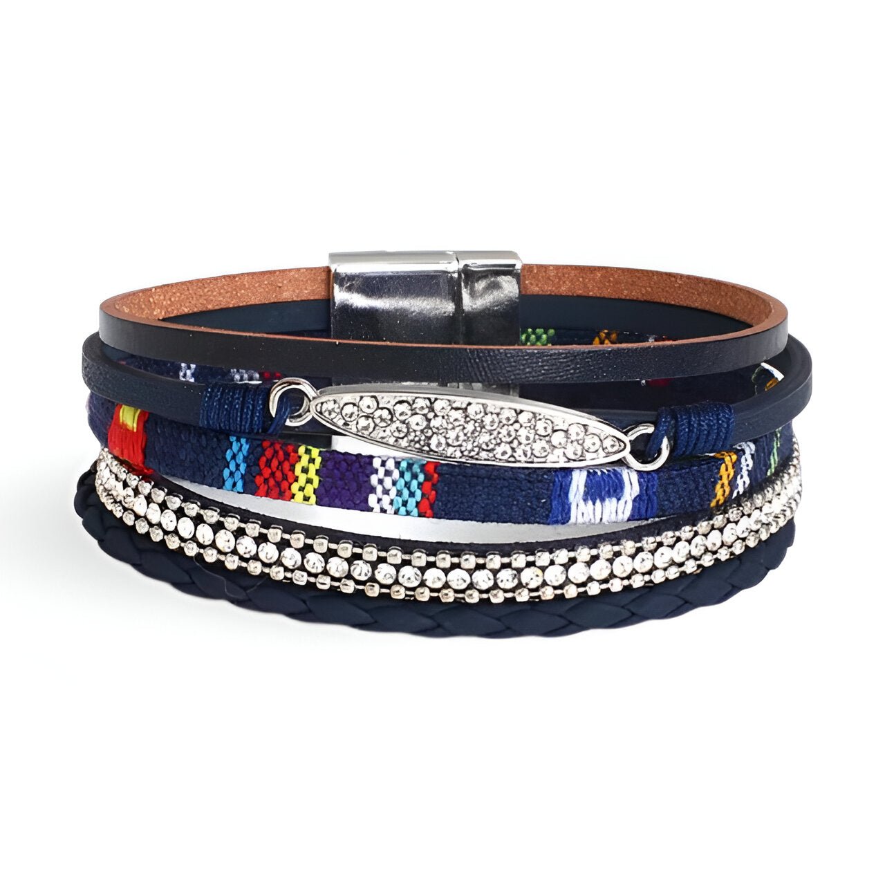 Bracelet multi - rangs, à strass scintillantes, pour femme, modèle Jey - La Boutique du Bracelet