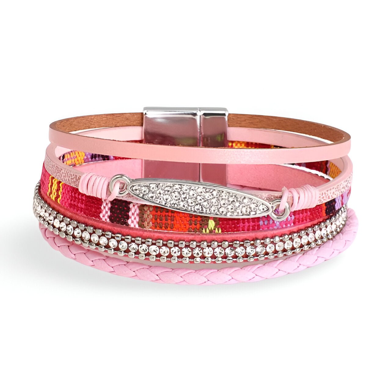 Bracelet multi - rangs, à strass scintillantes, pour femme, modèle Jey - La Boutique du Bracelet