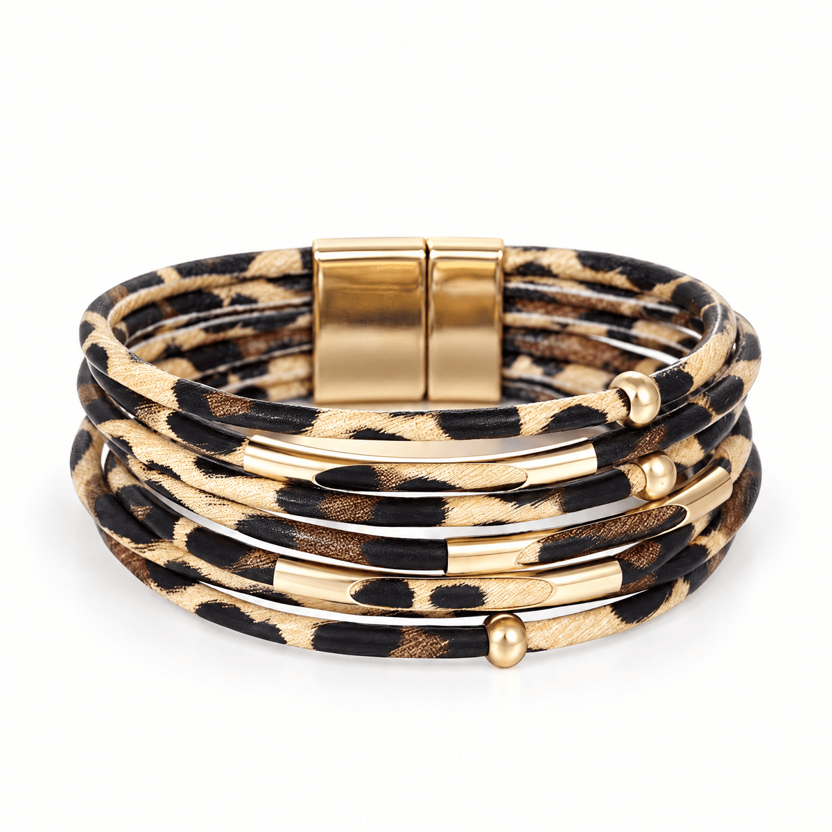 Packshot studio bracelet Baghera Beige / 19 cm, vue de face sur fond blanc — 8 octobre 2026