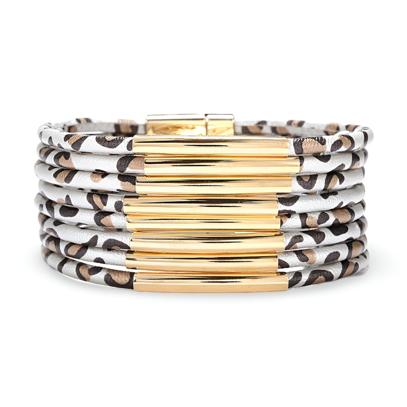 Bracelet multi - rangs, au style léopard, pour femme, modèle Savana - La Boutique du Bracelet